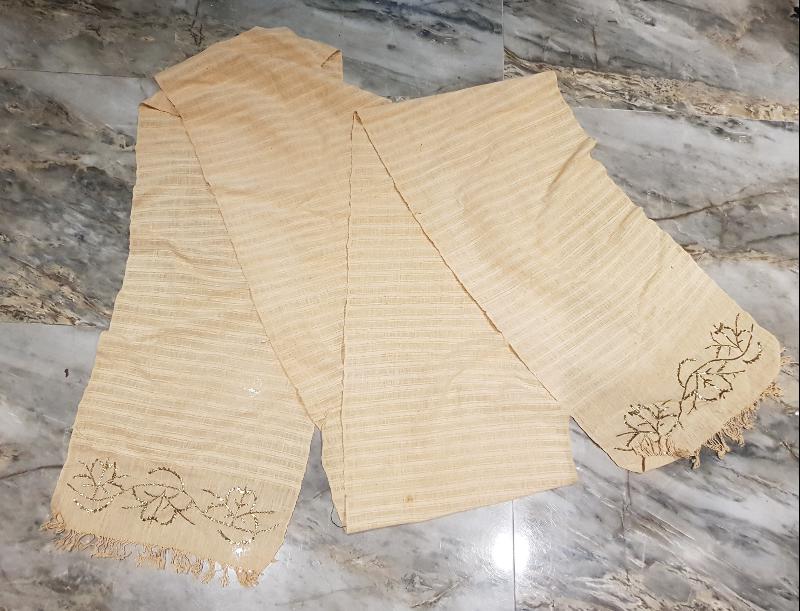 OSMANLI DÖNEMİ ALTIN TEL KIRMA İŞLEMELİ SOFRA BEZİ 