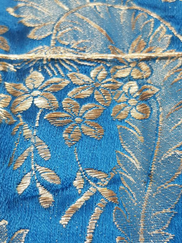 OSMANLI DÖNEMİ GÜMÜŞ İŞLEMELİ İPEK ELMASİYE GELİN KESESİ