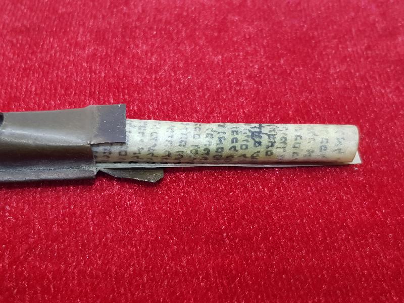 OSMANLI DÖNEMİ İÇİNDE EL YAZMA DUASI BULUNAN YAHUDİ MEZUZA