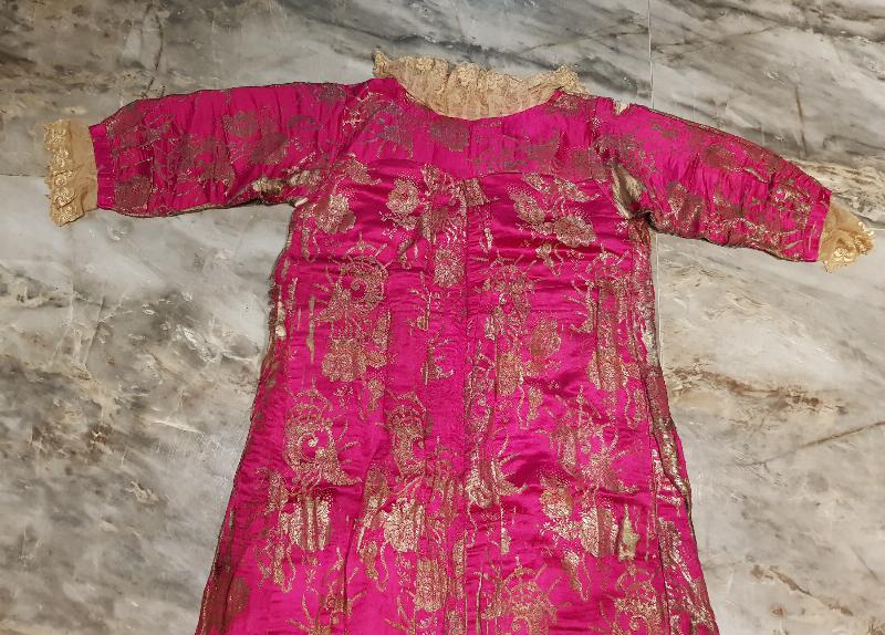 OSMANLI DÖNEMİ İPEK ELMASİYE NİŞAN ELBİSESİ