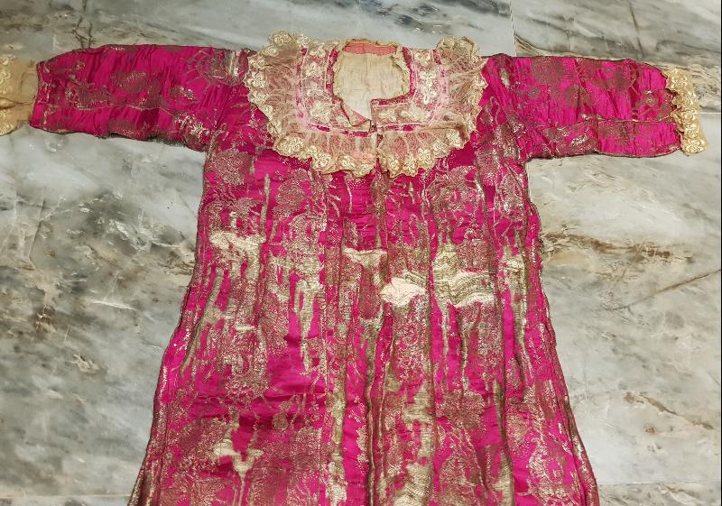 OSMANLI DÖNEMİ İPEK ELMASİYE NİŞAN ELBİSESİ