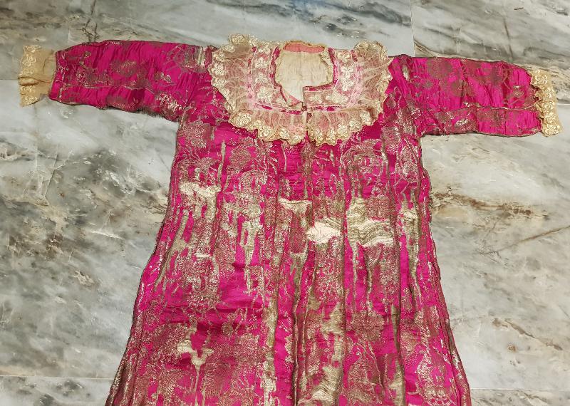 OSMANLI DÖNEMİ İPEK ELMASİYE NİŞAN ELBİSESİ