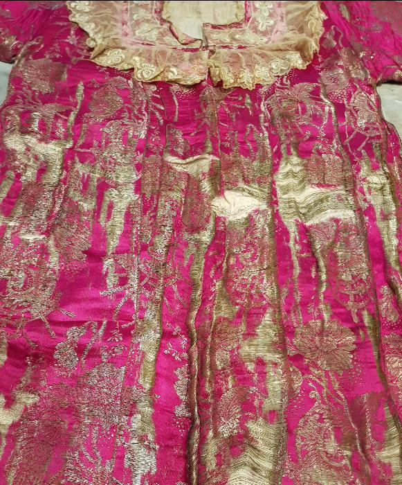 OSMANLI DÖNEMİ İPEK ELMASİYE NİŞAN ELBİSESİ