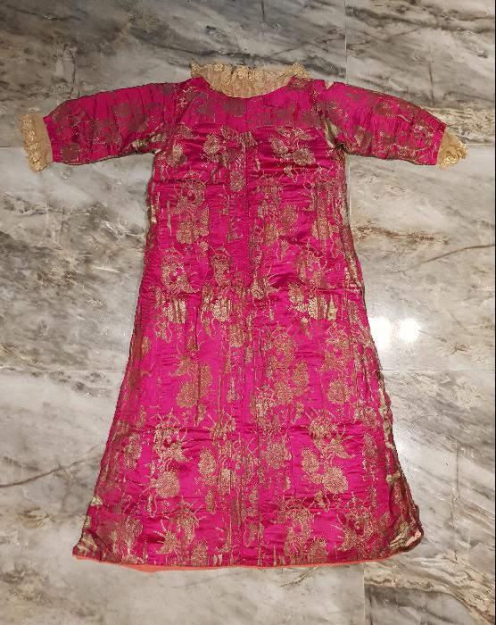 OSMANLI DÖNEMİ İPEK ELMASİYE NİŞAN ELBİSESİ