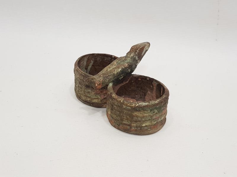 OSMANLI DÖNEMİ KUŞ APLİKLİ ÇOK NADİR ÇANAKKALE BAHARATLIK 