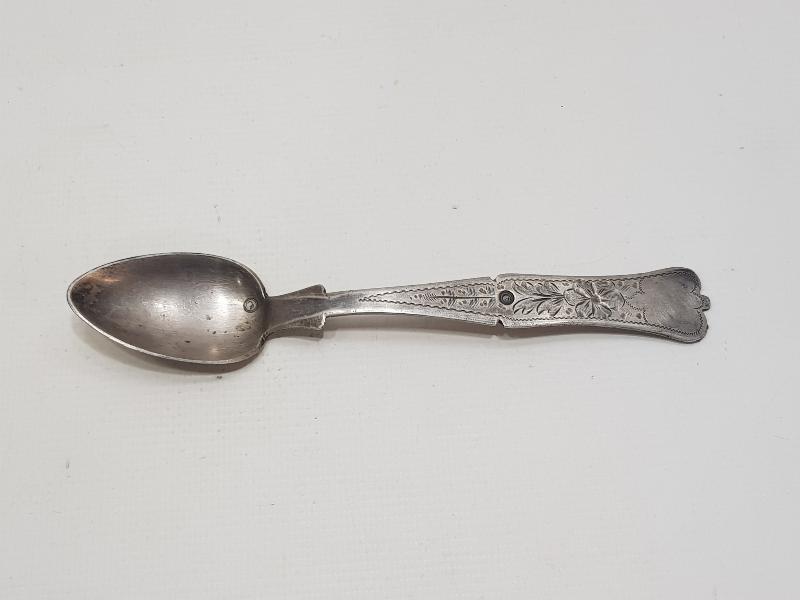 SULTAN VAHDETTİN DÖNEMİ ÇOK NADİR HİLAL VE SAH DAMGALI GÜMÜŞ TATLI KAŞIĞI