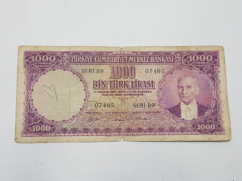 5. EMİSYON 1.000 LİRA - MEŞHUR MOR BİNLİK