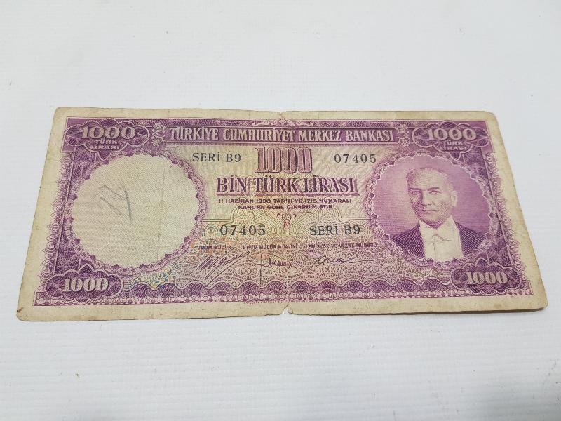 5. EMİSYON 1.000 LİRA - MEŞHUR MOR BİNLİK