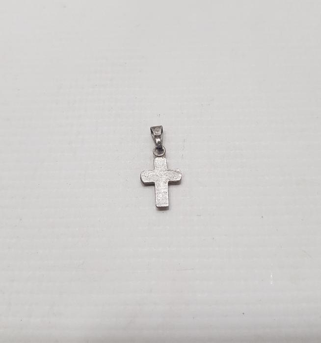 ANTİKA GÜMÜŞ MİNİ HAÇ KOLYE UCU