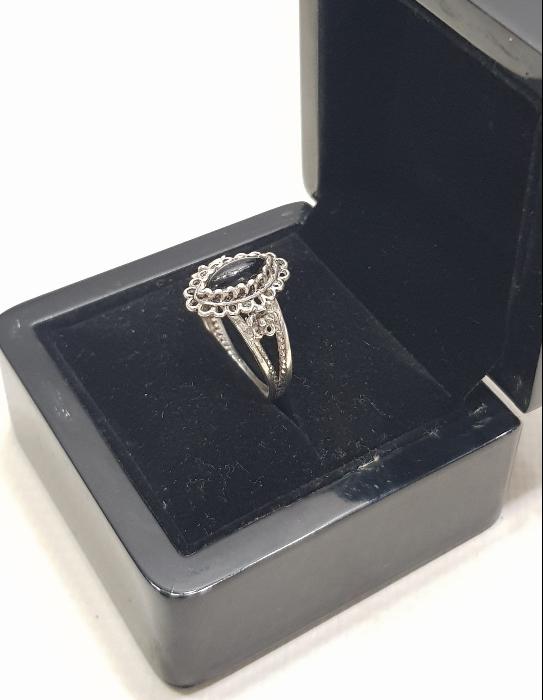 ANTİKA OLTU TAŞLI GÜHERSE İŞÇİLİKLİ GÜMÜŞ YÜZÜK