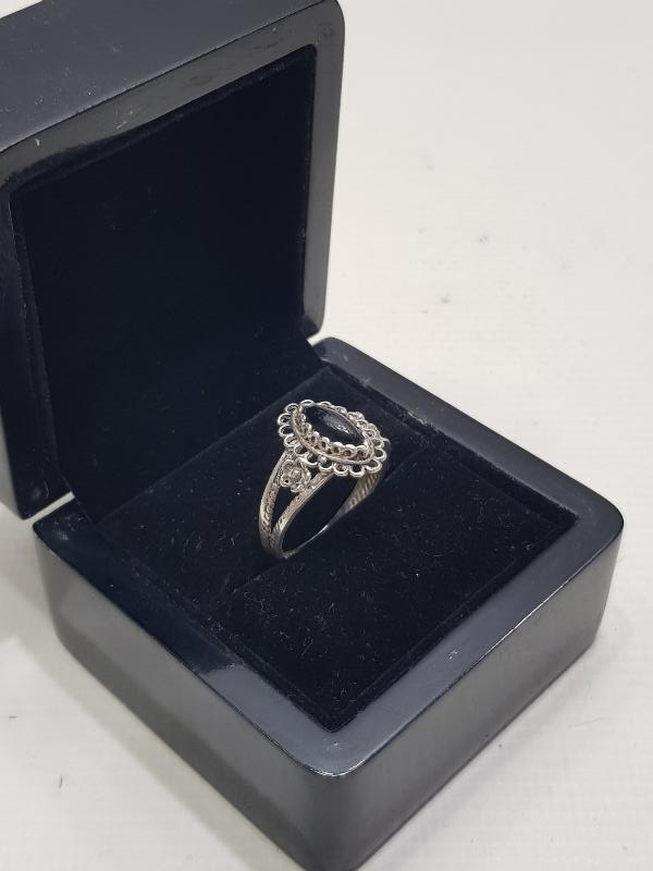 ANTİKA OLTU TAŞLI GÜHERSE İŞÇİLİKLİ GÜMÜŞ YÜZÜK