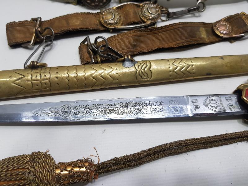 CUMHURİYET İLK DÖNEM DENİZCİ SUBAY KILICI VE KEMER TAKIMI