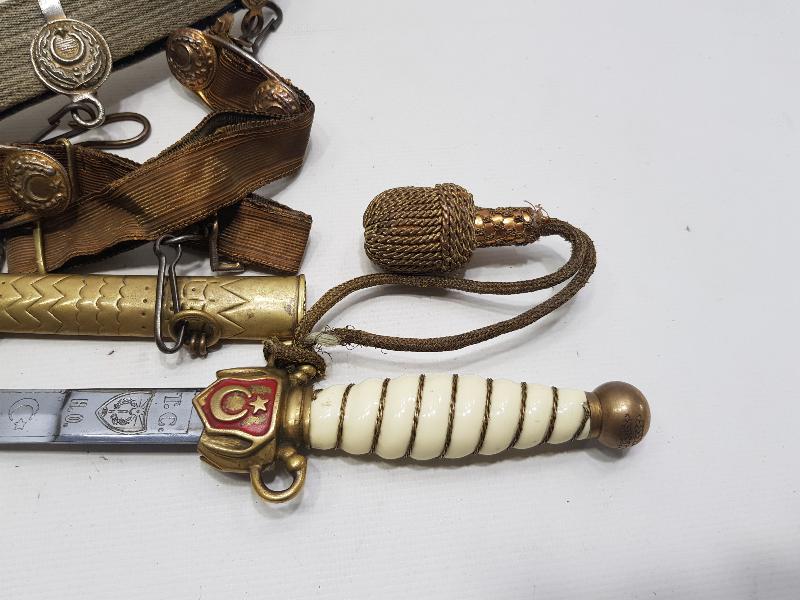 CUMHURİYET İLK DÖNEM DENİZCİ SUBAY KILICI VE KEMER TAKIMI