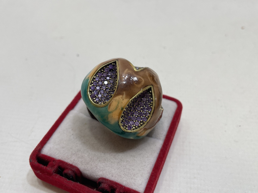 MİNE İŞÇİLİKLİ ÖZEL YAPIM GÜMÜŞ YÜZÜK