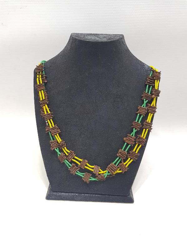 OSMANLI DÖNEMİ BALIKESİR YÖRESİ TAHTACI TÜRKMEN İŞİ KARANFİLLİ BONCUK İŞLEME GERDANLIK