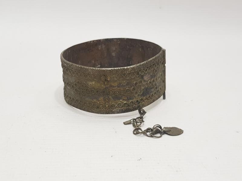 OSMANLI DÖNEMİ GÜHERSE İŞÇİLİKLİ GÜMÜŞ BİLEZİK