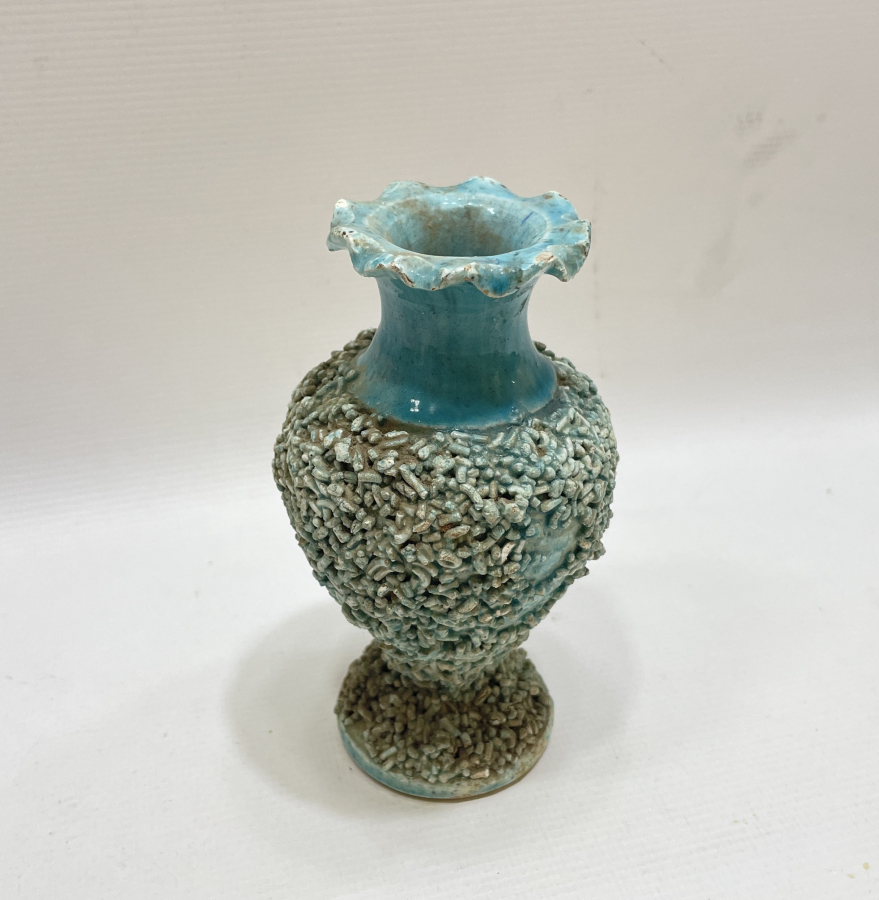 OSMANLI DÖNEMİ KINIK İŞİ NADİR KUMLU GELİN VAZOSU