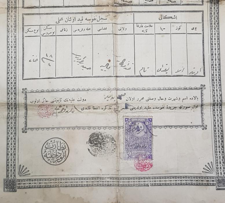 OSMANLI DÖNEMİ KULLANILMIŞ İLK NÜFUS KAĞIDI