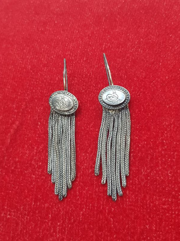 OSMANLI TUĞRALI GÜMÜŞ KÜPE