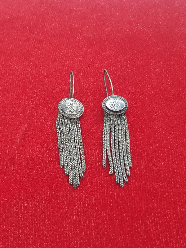 OSMANLI TUĞRALI GÜMÜŞ KÜPE