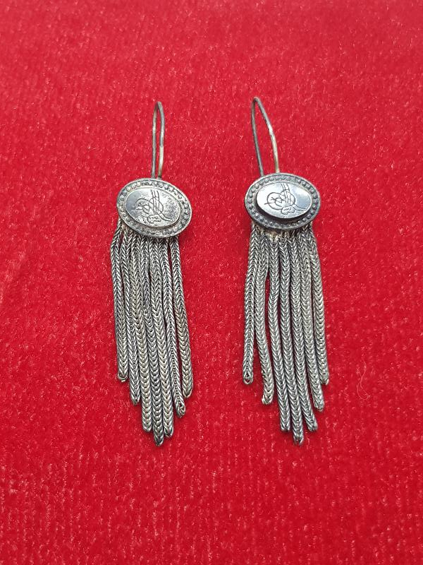 OSMANLI TUĞRALI GÜMÜŞ KÜPE