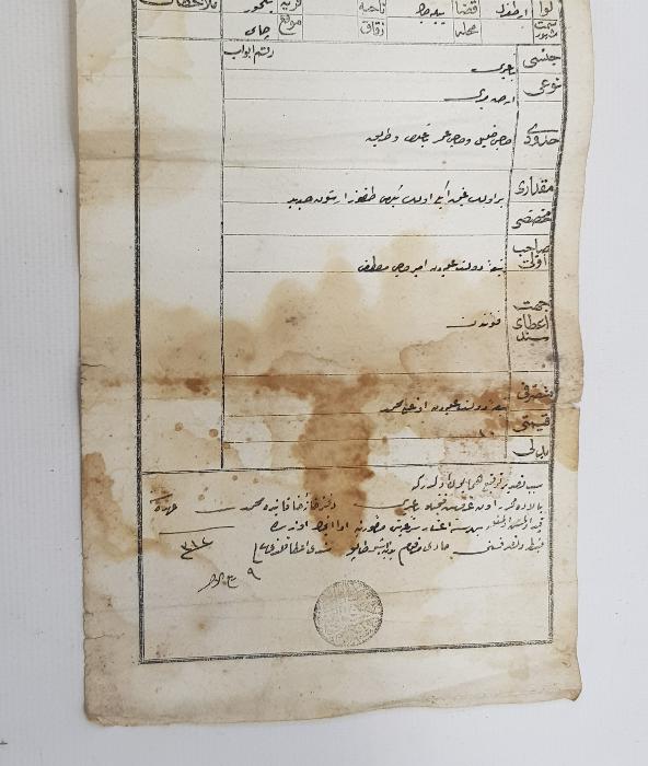 OSMANLI TUĞRALI TAPU SENEDİ