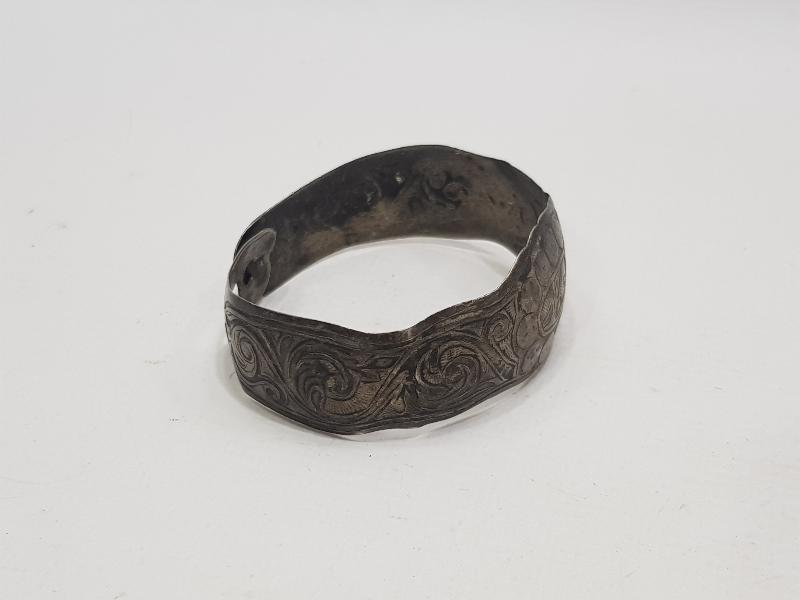 OSMANLICA YADİGAR YAZILI SAVATLI GÜMÜŞ BİLEZİK