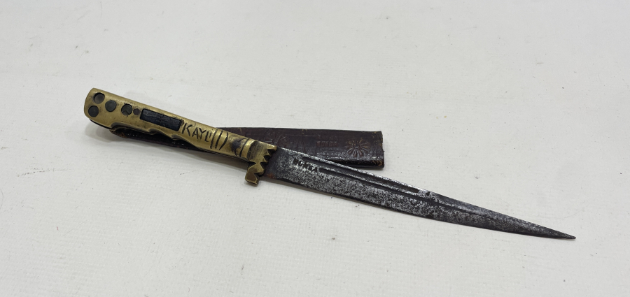 SAPINDA KAYI YAZILI BURSA İŞİ NADİR KABADAYI KAMASI