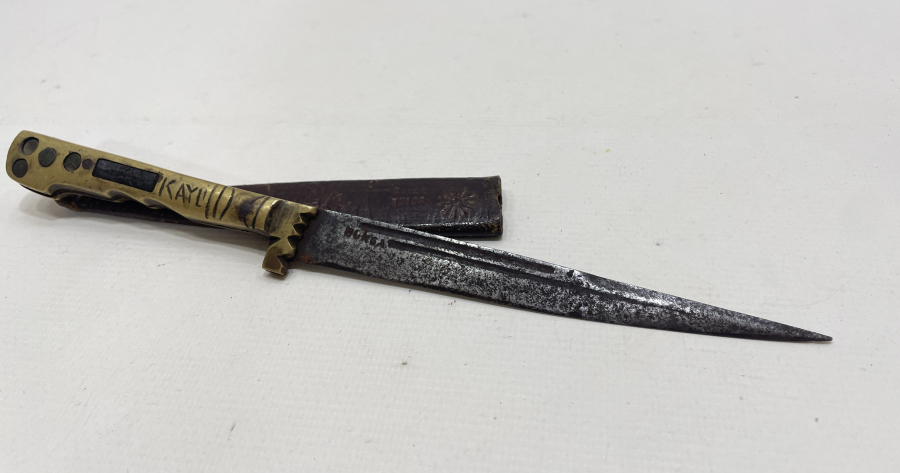 SAPINDA KAYI YAZILI BURSA İŞİ NADİR KABADAYI KAMASI