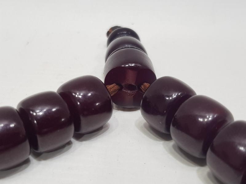 VİŞNE RENGİ ANTİKA KATALİN TESPİH