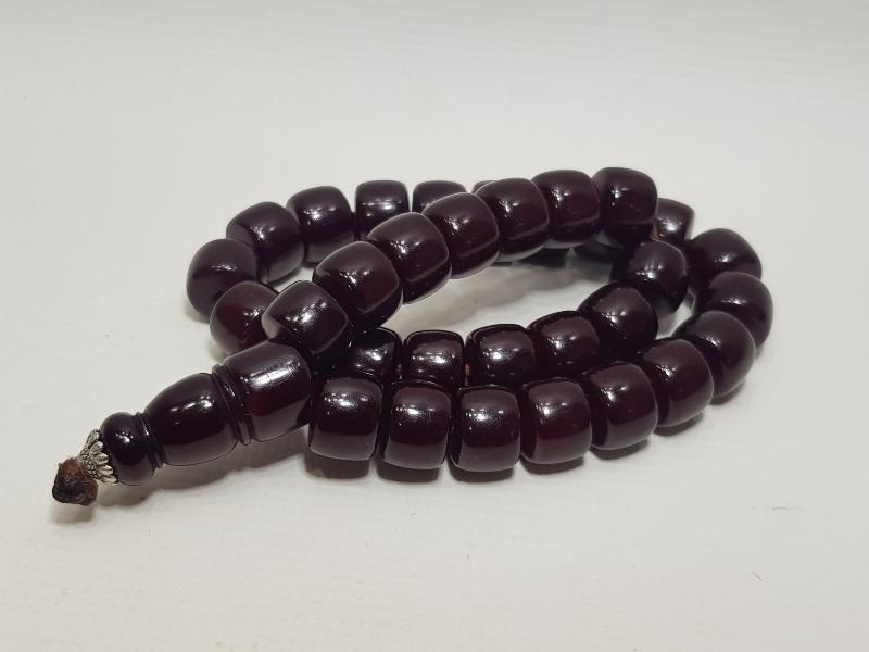 VİŞNE RENGİ ANTİKA KATALİN TESPİH