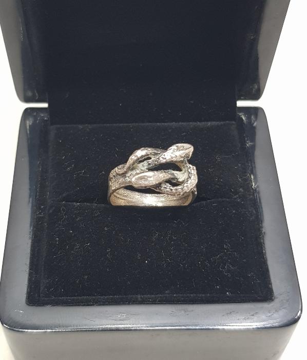 YILANLAR GÖRSELLİ GÜMÜŞ YÜZÜK