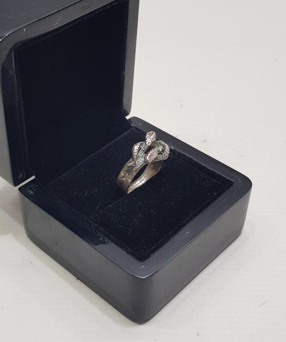 YILANLAR GÖRSELLİ GÜMÜŞ YÜZÜK