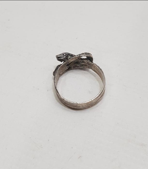 YILANLAR GÖRSELLİ GÜMÜŞ YÜZÜK