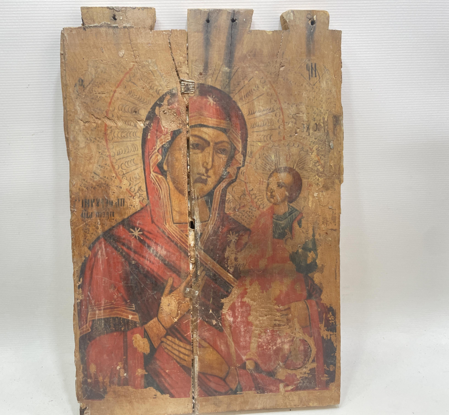 AHŞAPTAN MAMUL RUM İŞİ İKONALI DOLAP KAPAĞI PARÇASI