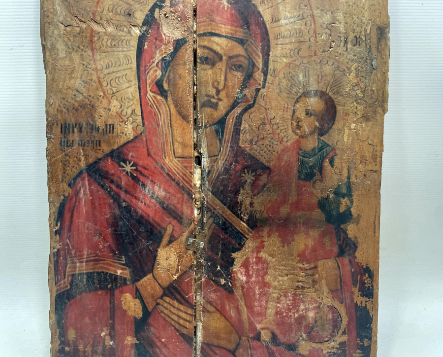 AHŞAPTAN MAMUL RUM İŞİ İKONALI DOLAP KAPAĞI PARÇASI