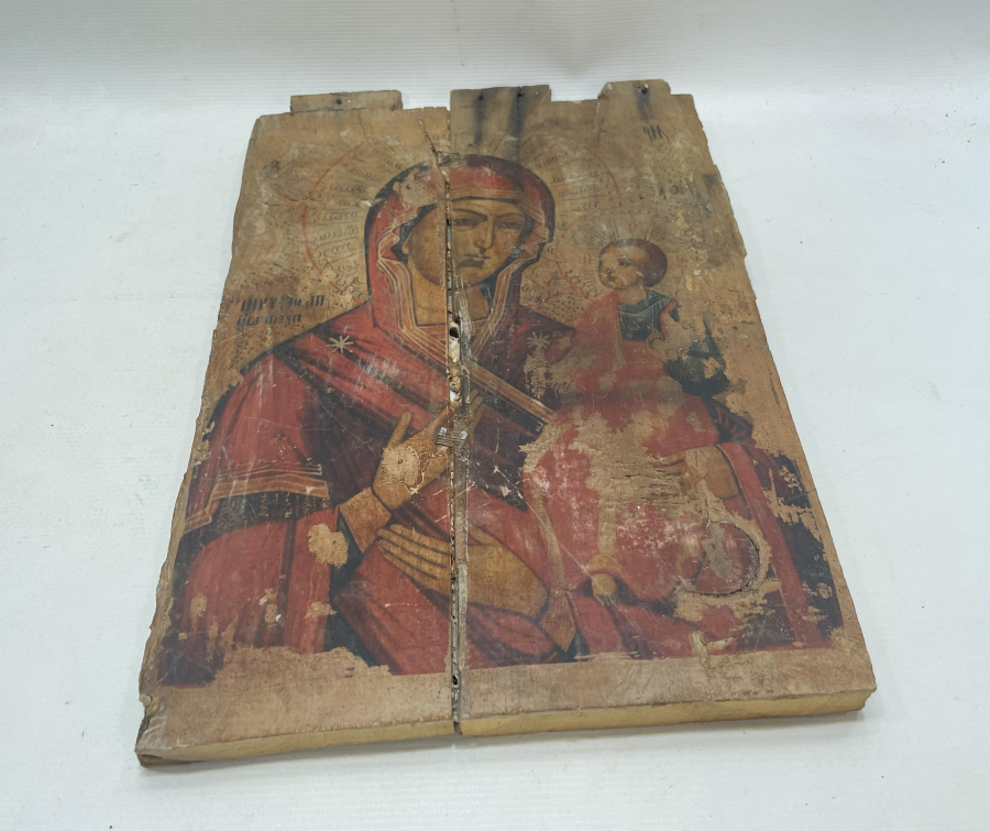 AHŞAPTAN MAMUL RUM İŞİ İKONALI DOLAP KAPAĞI PARÇASI