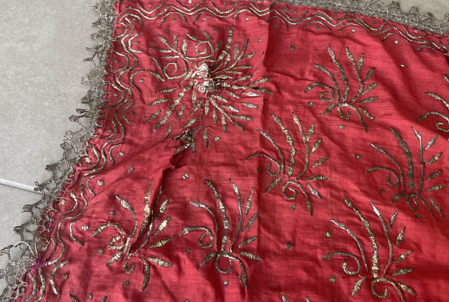 GÜMÜŞ TELKARİ İŞÇİLİKLİ ÇOK NADİR KOZAK TELLİSİ