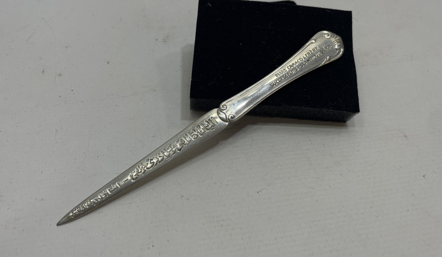 İKİ YANI OSMANLICA VE FRANSIZCA YAZILI NADİR OSMANLI DÖNEMİ ZARF AÇACAĞI