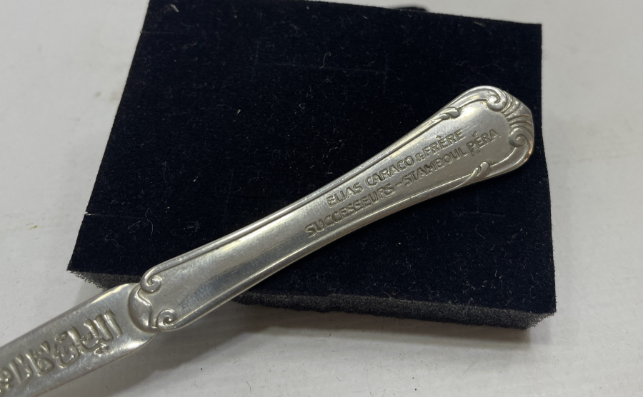 İKİ YANI OSMANLICA VE FRANSIZCA YAZILI NADİR OSMANLI DÖNEMİ ZARF AÇACAĞI