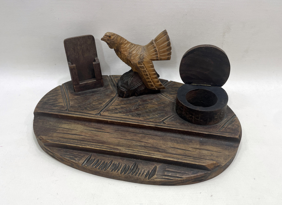 OSMANLI DÖNEMİ ÇOK NADİR EL OYMA AHŞAPTAN MAMUL YAZI TAKIMI - HOKKA