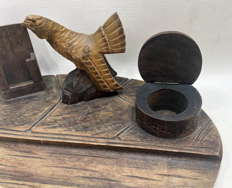 OSMANLI DÖNEMİ ÇOK NADİR EL OYMA AHŞAPTAN MAMUL YAZI TAKIMI - HOKKA