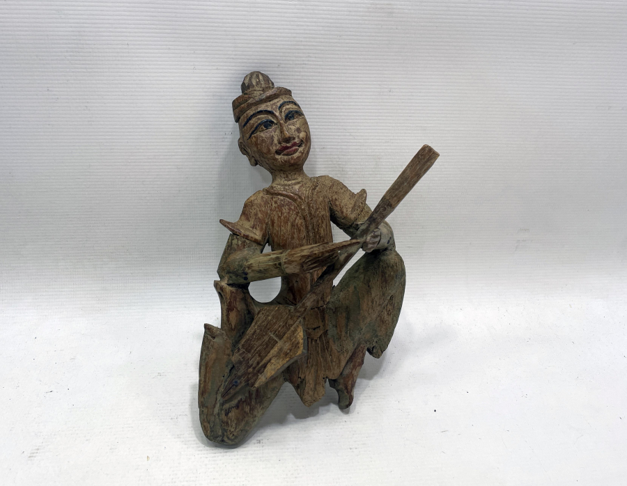 OSMANLI DÖNEMİ EL OYMA AHŞAPTAN MAMUL ÇOK NADİR OZAN FİGÜRÜ