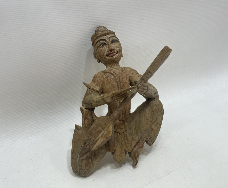 OSMANLI DÖNEMİ EL OYMA AHŞAPTAN MAMUL ÇOK NADİR OZAN FİGÜRÜ