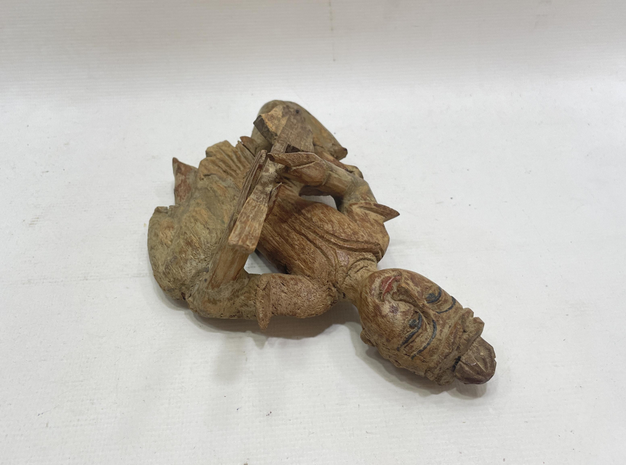 OSMANLI DÖNEMİ EL OYMA AHŞAPTAN MAMUL ÇOK NADİR OZAN FİGÜRÜ