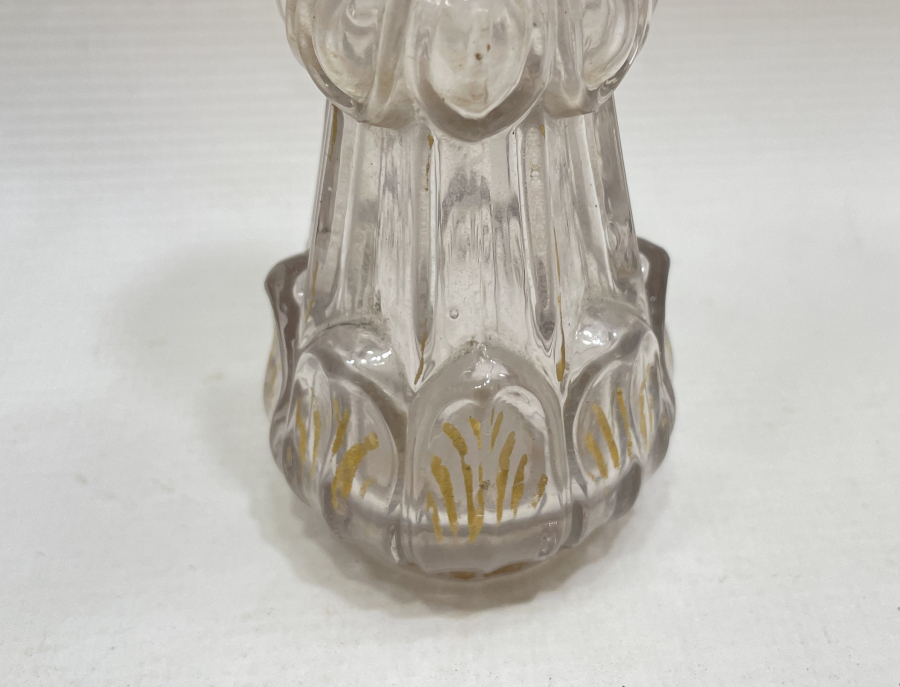 OSMANLI DÖNEMİ NADİR FORMDA ALTIN VARAKLI BEYKOZ İŞİ KOKU ŞİŞESİ