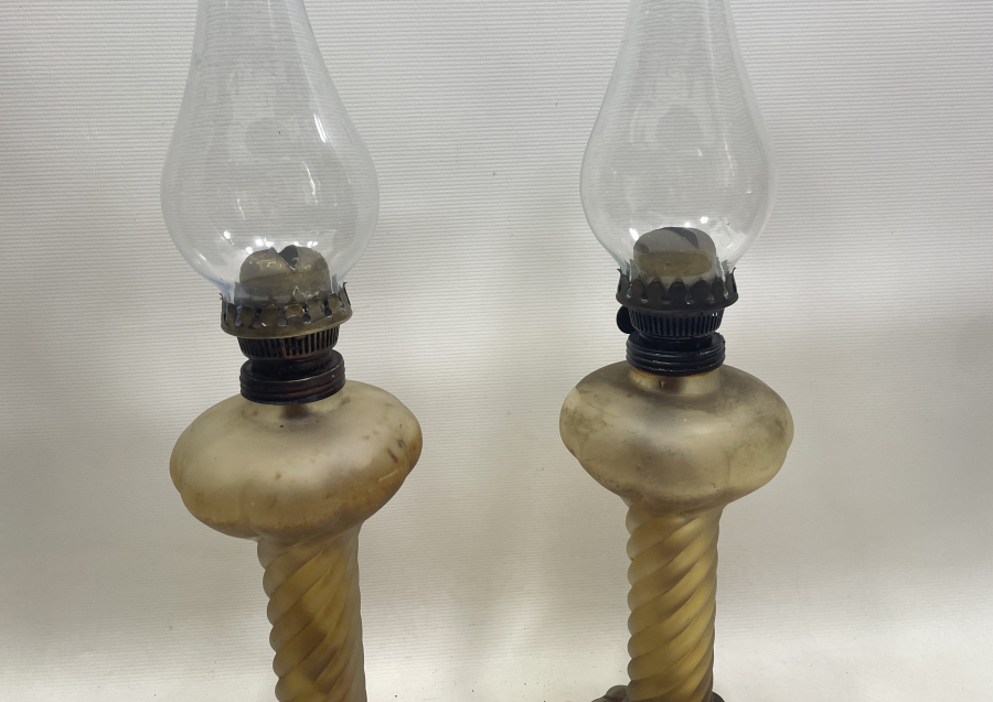 ANTİKA ÇİFT BURGULU GAZ LAMBASI