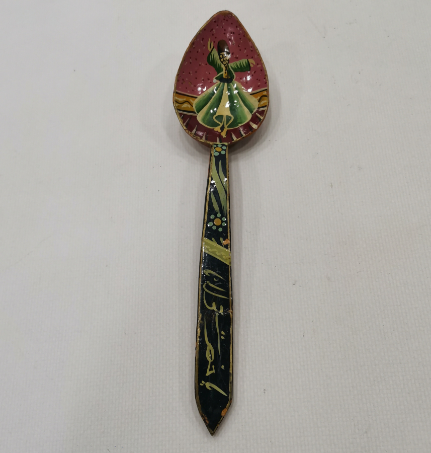 ANTİKA KONYA İŞİ EL BOYAMA MEVLEVİ KAŞIK