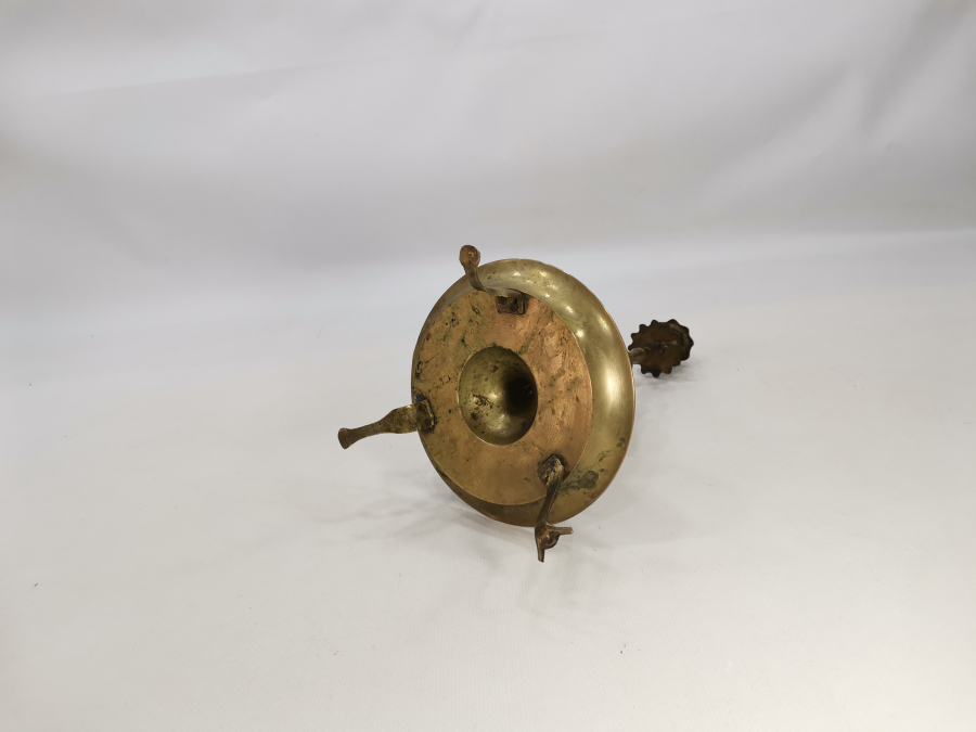 ANTİKA MERMER APLİKLİ PİRİNÇ MUMLUK