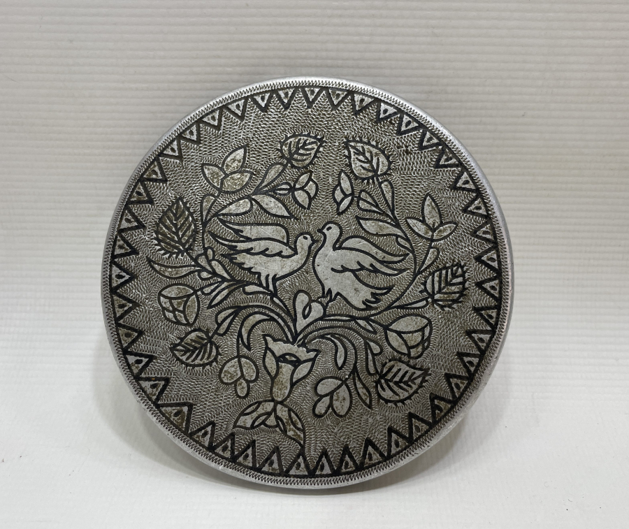 ÇİFTE KUMRULAR TEMALI ÇOK NADİR ESARET YADİGARI ESİR İŞİ OSMANLI AYNA